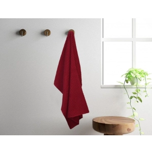 Generic Cotton Popcorn Weave Bath Towels (Maroon)