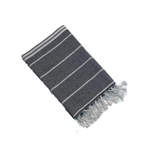 Generic Cotton Striped Bath Towels (Navy Blue, Size: 30x59 In)