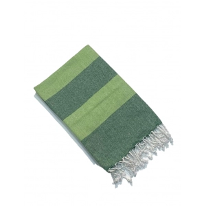Generic Cotton Striped Bath Towels (Green, Size: 30x59 In)