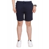 Men's Casual Cotton Striped Above knee Shorts (Navy)