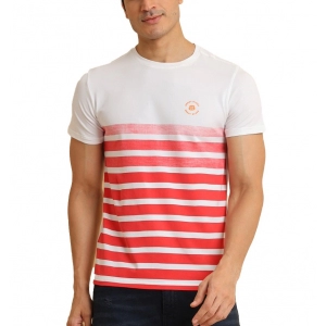 Generic Men's Casual Cotton Printed Round Neck Half Sleeve T-Shirt (Red)