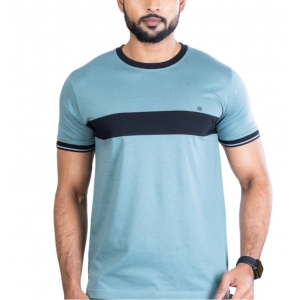 Generic Men's Casual Cotton Printed Round Neck Half Sleeve T-Shirt (Grey)
