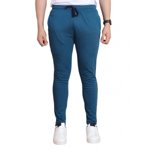 Generic Men's Casual Cotton Striped Full Length Track Pant (Blue)