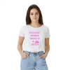 Dropship Women's Polyester Solid Printed Round Neck Half Sleeve T-shirt (White)