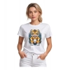 Women's Polyester Solid Printed Round Neck Half Sleeve T-shirt (White) Women's Polyester Solid Printed Round Neck Half Sleeve T-shirt (White)