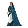 Women's Silk With Mirror Lace Solid Saree With Unstitched Blouse (Rama, 5-5 Mtrs) Women's Silk With Mirror Lace Solid Saree With Unstitched Blouse (Rama, 5-5 Mtrs)