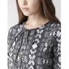 Dropship Women's Polyester Animal Print Short Sleeve Knee-Length Dress (Black - White)
