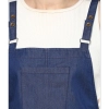Dropship Women's Denim Solid Shoulder Straps Above Knee Dress (Blue)