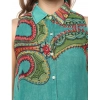 Dropship Women's Polyester Floral Sleeveless Below Knee Dress (Multicolor)
