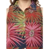 Dropship Women's Polyester Floral Sleeveless Below Knee Dress (Multicolor)