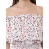 Dropship Women's Rayon Floral Half Sleeve Above Knee Dress (Multicolor)