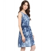 Dropship Women's Denim Tie &amp; Dye Sleeveless Above Knee Dress (Blue)