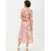 Dropship Women's Polyester Printed Long Sleeves Calf-length Dress (Multicolor)