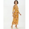 Dropship Women's Polyester Floral Long Sleeves Calf-length Dress (Multicolor)