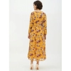 Dropship Women's Polyester Floral Long Sleeves Calf-length Dress (Multicolor)
