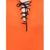 Women's Polyester Solid Long Sleeves Regular Top (Orange)