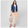 Women's Denim Solid 3-4th Sleeves Top (Blue) Women's Denim Solid 3-4th Sleeves Top (Blue)