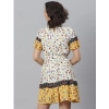 Dropship Women's Polyester Floral Flutter Above Knee Dress (Multicolor)
