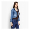 Women's Denim Smocking 3-4th Sleeves Shrug (Blue) Women's Denim Smocking 3-4th Sleeves Shrug (Blue)