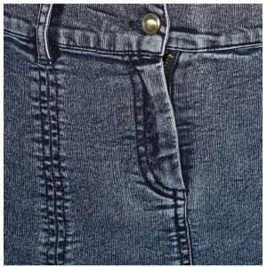 Generic Women's Denim Tie Up Buttoned Skirt (Blue)