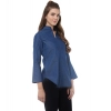 Women's Denim Solid Bell Sleeve Regular Top (Blue Denim) Women's Denim Solid Bell Sleeve Regular Top (Blue Denim)