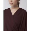Women's Polyester Solid Cape Sleeve Top (Maroon)