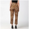 Dropship Women's Polyester Animal Print Elasticated Trousers (Orange - Black)