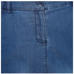Generic Women's Denim Washed Buttoned Skirt (Blue)