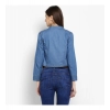 Women's Denim Smocking 3-4th Sleeves Shrug (Blue) Women's Denim Smocking 3-4th Sleeves Shrug (Blue)