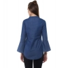 Women's Denim Solid Bell Sleeve Regular Top (Blue Denim) Women's Denim Solid Bell Sleeve Regular Top (Blue Denim)