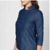 Women's Denim Solid 3-4th Sleeves Top (Blue) Women's Denim Solid 3-4th Sleeves Top (Blue)
