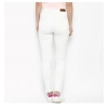 Dropship Women's Denim Solid Buttoned Jeans (White)