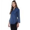 Women's Denim Solid Bell Sleeve Regular Top (Blue Denim) Women's Denim Solid Bell Sleeve Regular Top (Blue Denim)