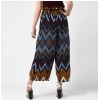 Dropship Women's Polyester Chevron Elasticated Trousers (Multicolor)