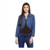 Women's Denim Solid 3-4th Sleeves Shrug (Blue) Women's Denim Solid 3-4th Sleeves Shrug (Blue)