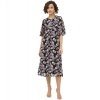 Dropship Women's Polyester Chain Print Cap Sleeve Calf-length Dress (Multicolor)