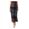 Dropship Women's Polyester Chevron Elasticated Trousers (Multicolor)