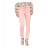 Dropship Women's Denim Solid Buttoned Jeans (Pink)