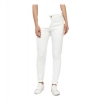 Dropship Women's Denim Solid Buttoned Jeans (White)