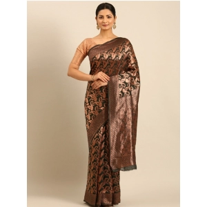 Generic Women's Cotton Woven Design Saree With Unstitched Blouse 5.5Mtr (Green)
