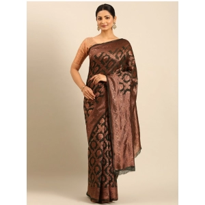Generic Women's Cotton Woven Design Saree With Unstitched Blouse 5.5Mtr (Green)