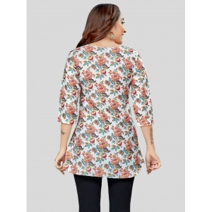 Generic Women's Cotton Blend Round Neck 3/4 Sleeves Short Top (Multicolor)