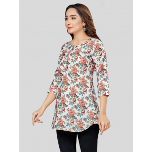 Generic Women's Cotton Blend Round Neck 3/4 Sleeves Short Top (Multicolor)