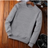 Men's Casual Fleece Solid Round Neck Long Sleeves Sweatshirt (Grey) Men's Casual Fleece Solid Round Neck Long Sleeves Sweatshirt (Grey)