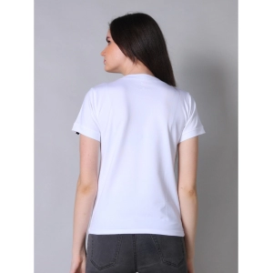Generic Women's Cotton Blended Solid Round Neck Half Sleeve T-Shirt (White)