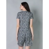 Women's Cotton Blended Printed Round Neck Half Sleeve Top - Shorts Set (Multicolor)