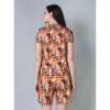 Women's Cotton Blended Printed Round Neck Half Sleeve Top - Shorts Set (Orange) Women's Cotton Blended Printed Round Neck Half Sleeve Top - Shorts Set (Orange)