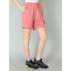 Dropship Women's Cotton Solid Above Knee Shorts (Pink)