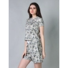 Women's Cotton Blended Printed Round Neck Half Sleeve Top - Shorts Set (Grey) Women's Cotton Blended Printed Round Neck Half Sleeve Top - Shorts Set (Grey)