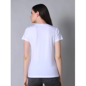 Generic Women's Cotton Blended Solid U-Neck Half Sleeve T-Shirt (Off_White)